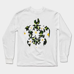 Flower Sea Turtle Long Sleeve T-Shirt